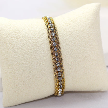 Gold Chain Tennis Bracelet - Adorn-iq