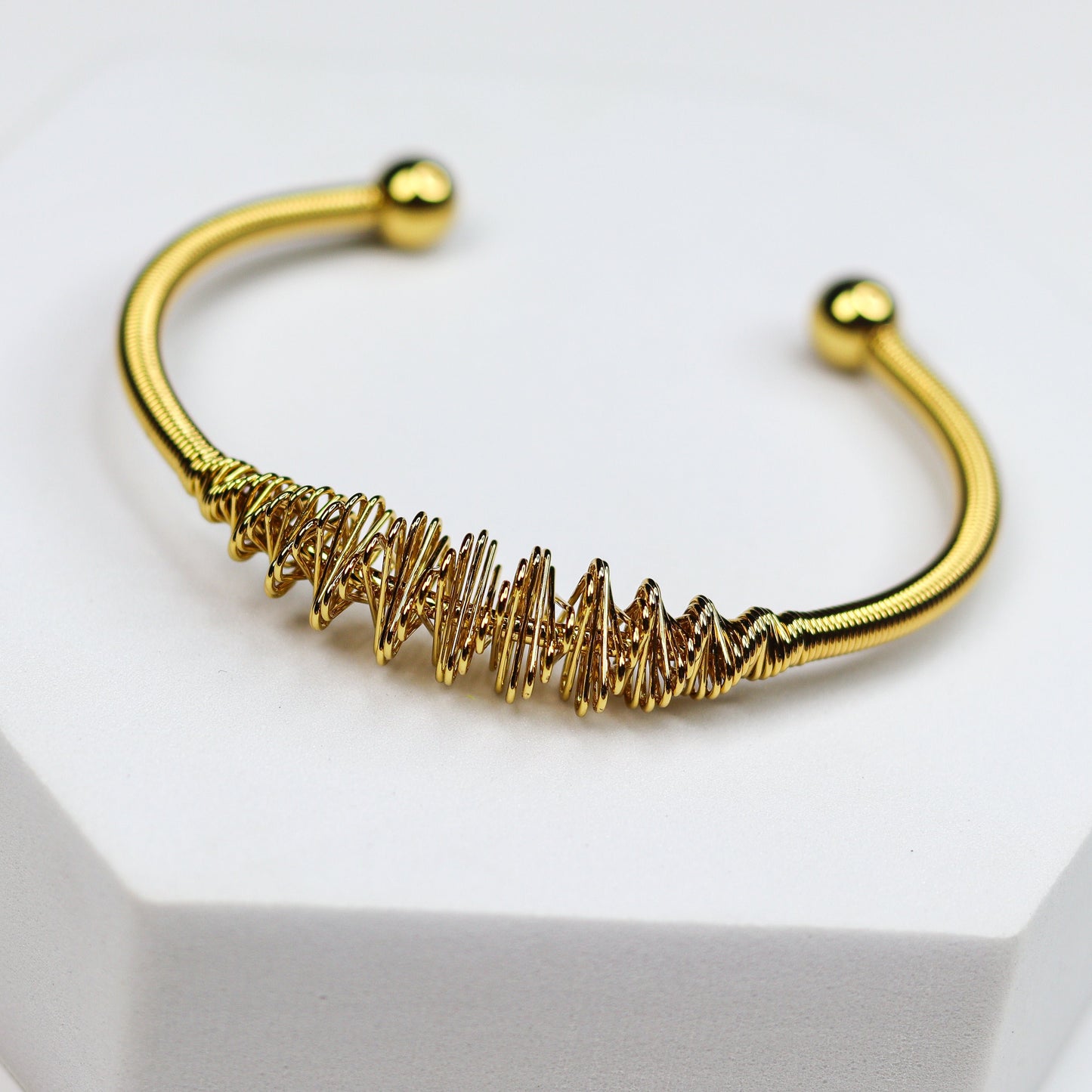 Semi-Spiral Cuff Bracelet - Adorn-iq