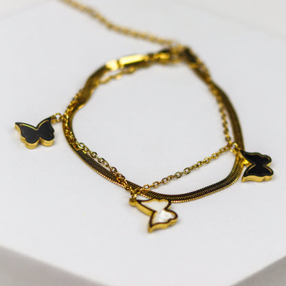 Trio Butterfly Chain Bracelet - Adorn-iq