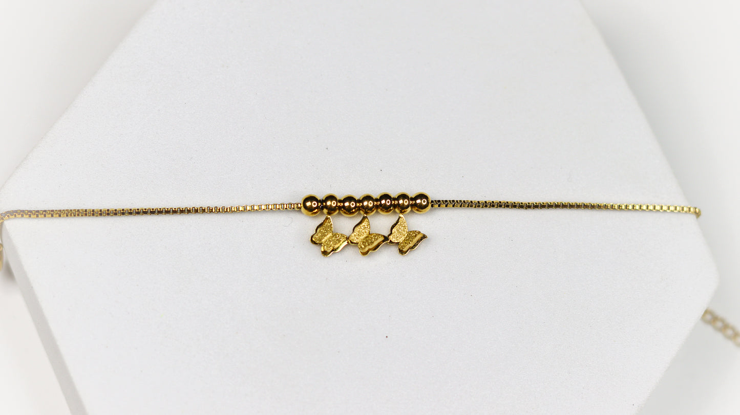 Minimal Foiled Butterfly Bracelet - Adorn-iq