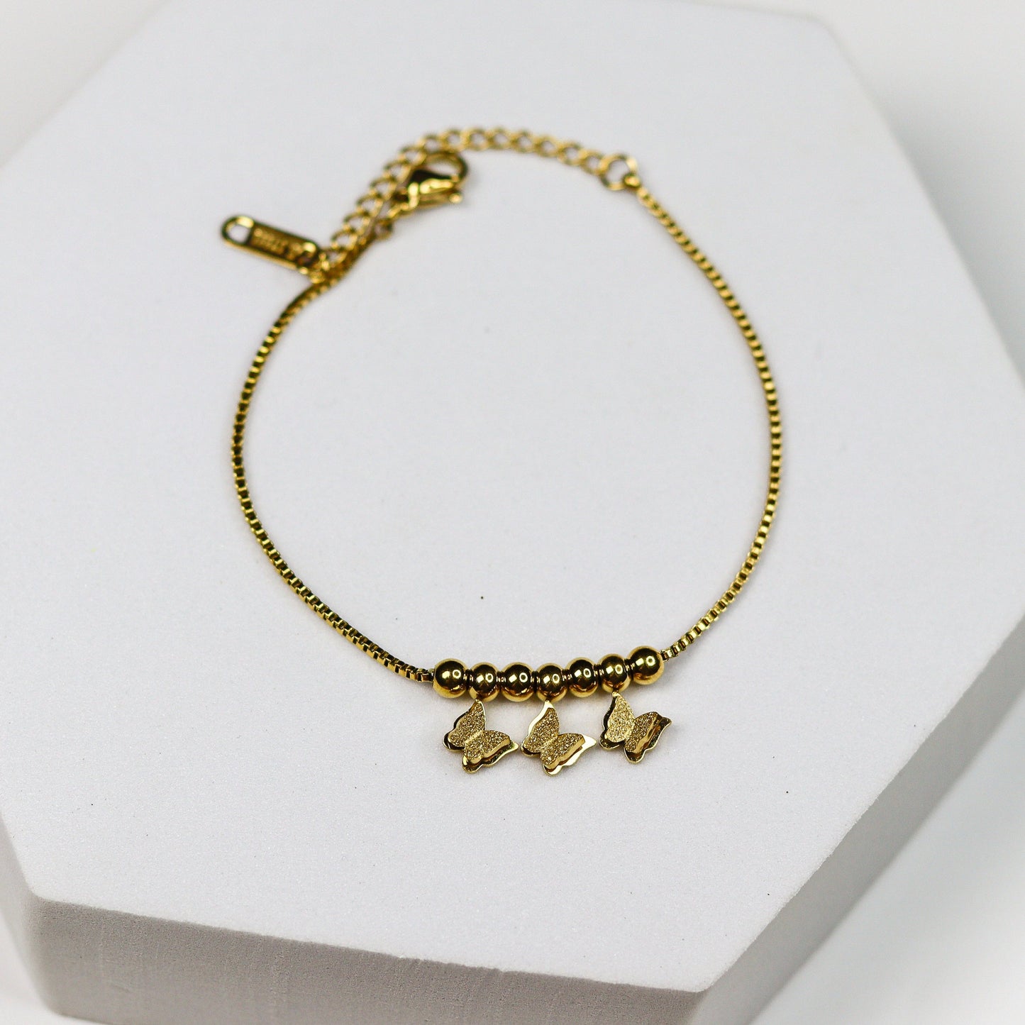 Minimal Foiled Butterfly Bracelet - Adorn-iq