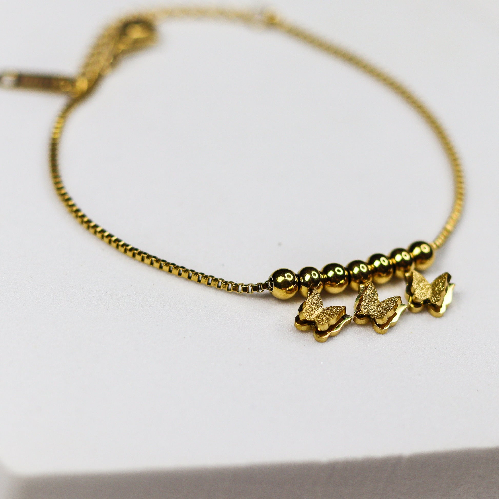 Minimal Foiled Butterfly Bracelet - Adorn-iq