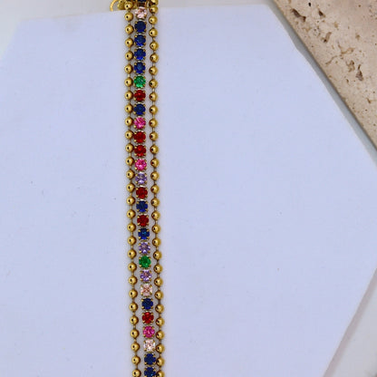 Multi-stone Tennis Chain Bracelet - Adorn-iq