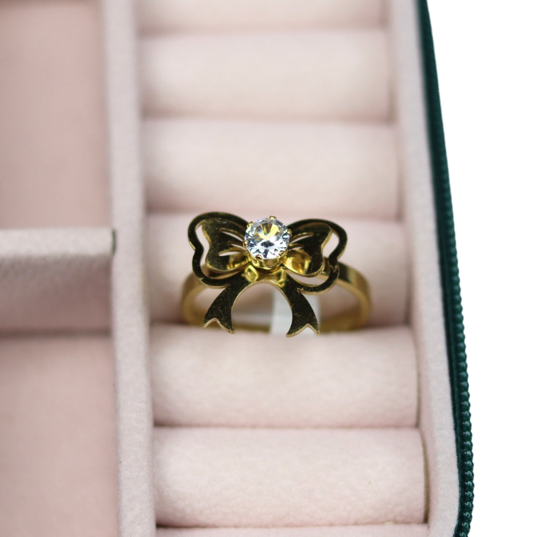 Solitaire Bow Ring - Adorn-iq