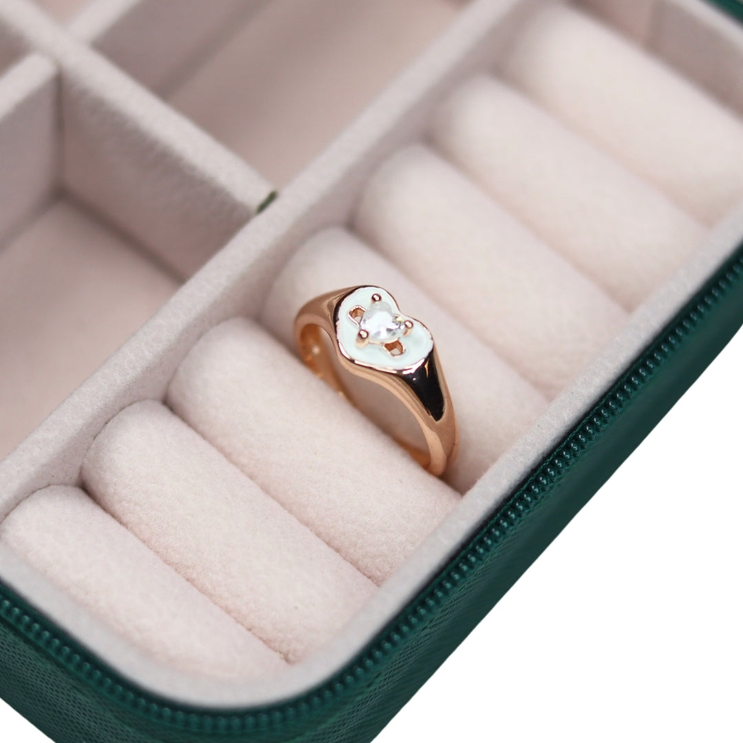 Solitaire Heart Ring - Adorn-iq