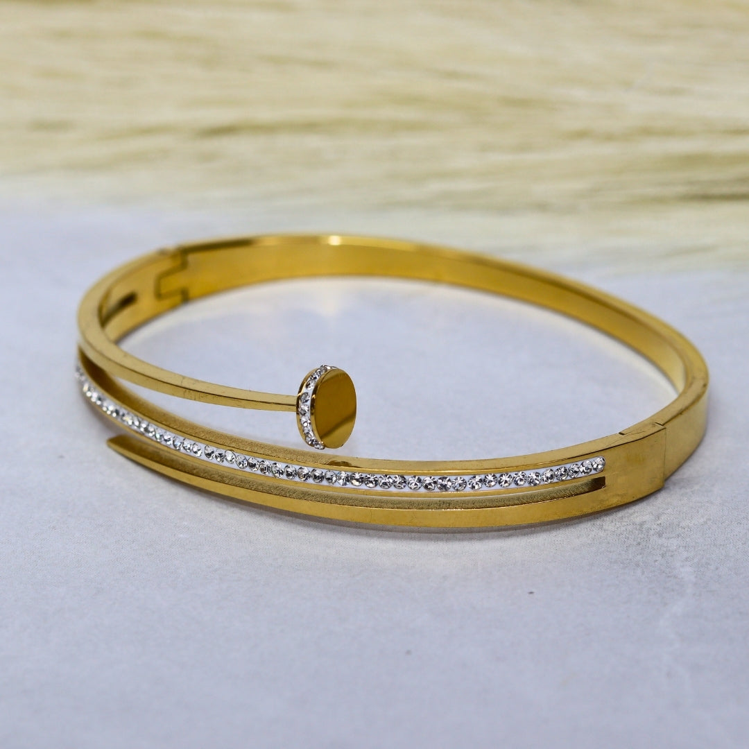 Thin Zircon Bangle bracelet - Adorn-iq